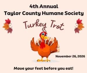Taylor County Humane Society Turkey Trot 2026 logo