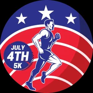 Run White and Blue 5K 2026 logo