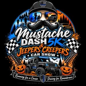 Mustache Dash 5k 2026 logo