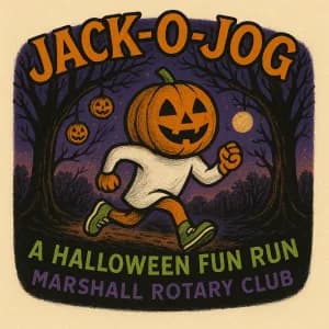 Marshall Rotary Jack-O-Jog 2026 logo