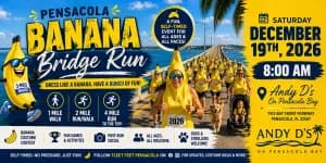 Pensacola Banana Bridge Run Dec. 19th 2026 logo
