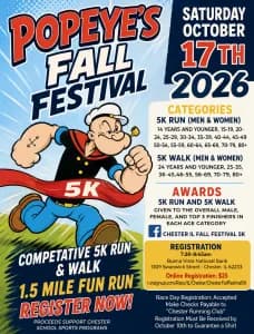 Popeye's Fall Festival 5K 2026 logo