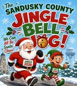 The Sandusky County Jingle Bell Jog 2026 logo