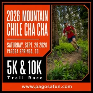 Pagosa Mountain Chile Cha Cha Trail Races 2026 logo