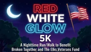 Red White Glow 5K 2026 logo