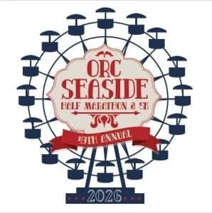 Ocean Running Club's Seaside Half Marathon and 5K 2026 logo