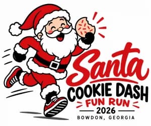 Santa Cookie Dash Fun Run 2026 logo