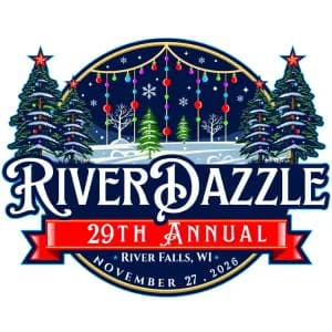 River Falls Santa Fun Run on Main Street 2026 logo