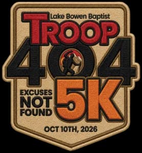 Troop 404 Excuses Not Found 5K 2026 logo