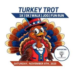 Turkey Trot Supporting Active Faith Food Pantry 2026 logo