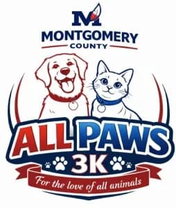 Montgomery County All Paws 3K 2026 logo
