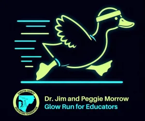 Dr. Jim and Peggie Morrow Glow Run for Educators 5K 2026 logo