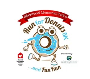 Sherwood Memorial Park's Run for Donuts 5K and Fun Run 2026 logo