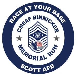 Scott AFB - CMSAF Binnicker Memorial Run - Race at Your Base 2026 logo