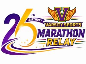 Varsity Sports Marathon or Mini Marathon Retro Relay 2026 logo