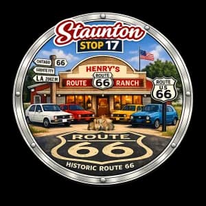 Solidarity Sidekick Down Route 66 – Stop 17 – Staunton 6.6K 2026 logo