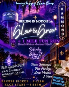 Healing In Motion LA: Glow & Grow 5K & 1 Mile Fun Run 2026 logo