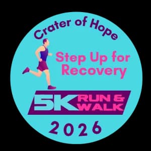 2nd Annual Step Up for Recovery 5K- hosted by Crater of Hope 2026 logo