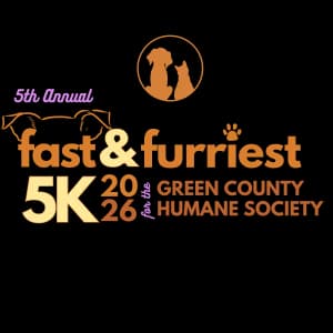 Fast & Furriest 5K Benefitting the Green County Humane Society 2026 logo