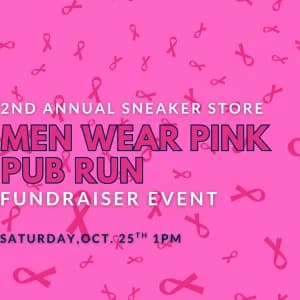 3rd Annual Sneaker Store Men Wear Pink Pub Run 2026 logo