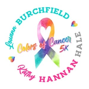 LouAnn Burchfield/Kathy Hannan Hale Colors of Cancer Memorial 5K Color Run/Walk and 1k Kids Fun Runo 2026 logo
