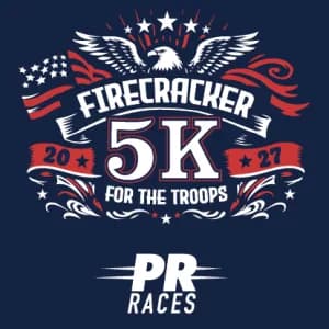 =PR= Races: Firecracker 5K for the Troops presented by Leidos 2026 logo