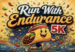 RUN WITH ENDURANCE: TACO 5K 2026 logo