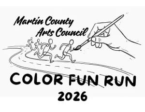Martin County Arts Council Color Fun Run 2026 logo