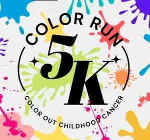 Color Run 5k and 2k 2026 logo