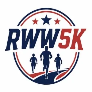 Red, White, and WARRIOR 5K 2026 logo