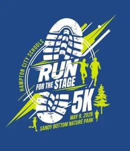 Hampton City Schools Run for the Stage 5K 2026 logo