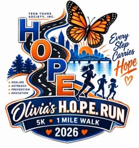 OLIVIA'S H.O.P.E. RUN 5K * 1K WALK 2026 logo