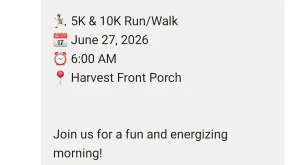 10k and 5k Run/Walk Harvest 27th June 2026 (Run Only on sidewalks) logo