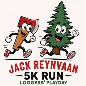 Jack Reynvaan Loggers' Playday 5K Run/Walk 2026 logo
