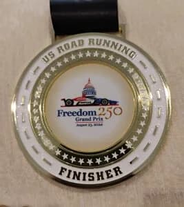 FREEDON 250 GRAND PRIX Virtual 5K, 10K, 13.1M, & 26.2M (August 2026) logo