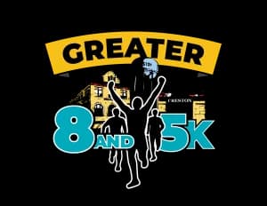 Greater 8 and 5K 2026 logo