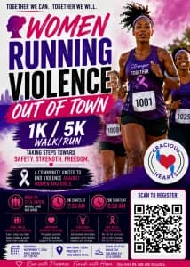 Women Running Violence Out of Town 5K Run 2026 logo