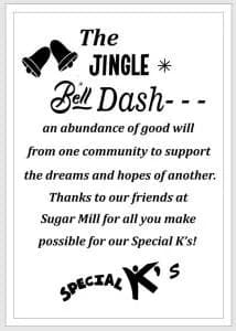 Sugar Mill Jingle Bell Dash 5K Run/Walk Benefiting Special K's, an agency under Special Olympics Georgia 2026 logo
