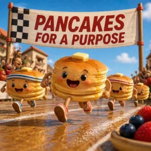 Pancakes for a Purpose Run/Walk 2026 logo