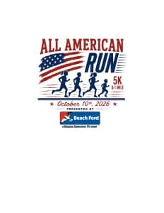 44th Annual Beach Ford All American Run 5k & 1 Mile Fun Run 2026 logo