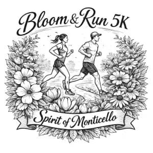 Spirit of Monticello Bloom & GO 5K Walk/Run 2026 logo