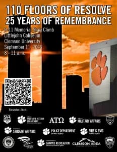 4th annual9/11 Stair Climb Clemson University 2026 logo