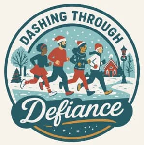 Dashing through Defiance - 1 mile | 5k | 10k 2026 logo