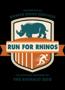 Run for Rhinos presented by Reimer Home Services, An Official Partner of the Buffalo Zoo 2026 logo