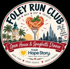 Foley Run Club Open House — Where New Friends, Good Carbs & a Great Cause Come Together!! 2026 logo