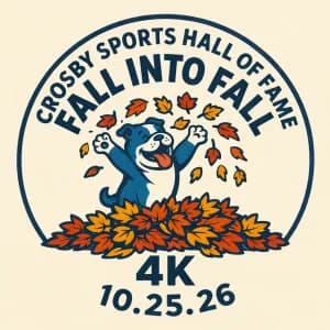Crosby Sports Hall of Fame Fall into Fall 4k 2026 logo
