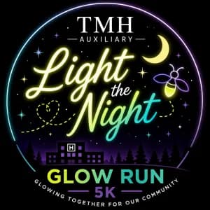 TMH Auxiliary Light The Night Glow Run 2026 logo
