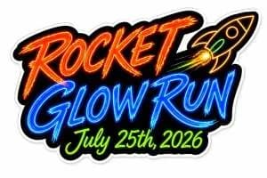 Lowellville Rocket Glow Run 2026 logo