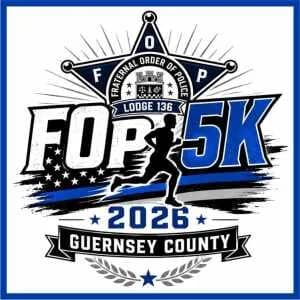 Guernsey County FOP Lodge 136 5k Run 2026 logo