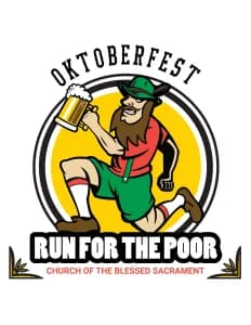 Church of the Blessed Sacrament's Oktoberfest Run for the Poor 5K and 1 Mile Fun Run 2026 logo